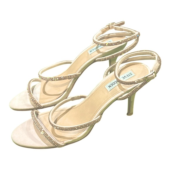 Steve Madden Tea TEA0ISI Rhinestone Sandal Heels Size 9M. - Picture 4 of 7